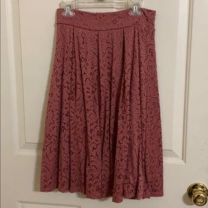 Pink midi skirt